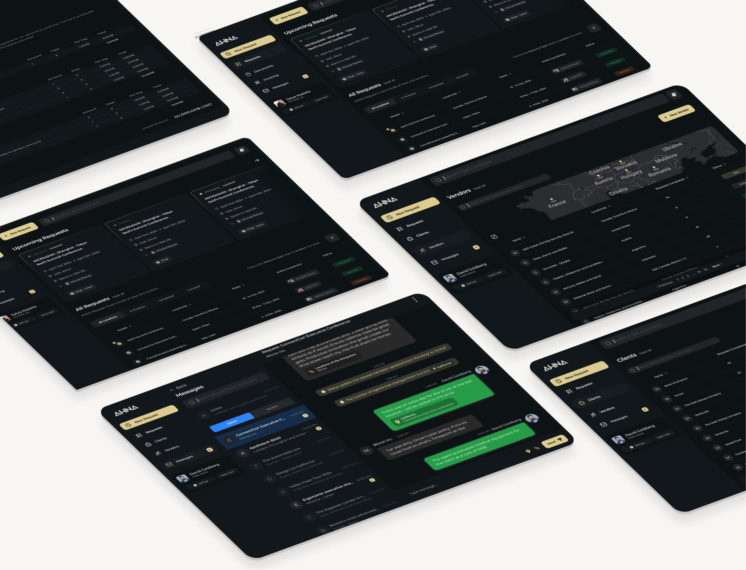 AHNA System screens
